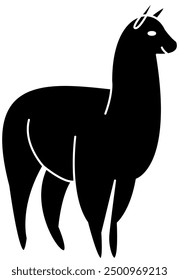 Alpaca silhouette, alpaca vector, alpaca illustration, llama vector