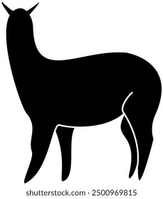 Alpaca silhouette, alpaca vector, alpaca illustration, llama vector