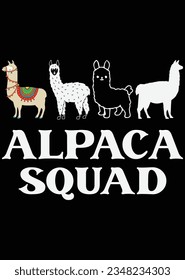 Alpaca Squad Llama eps cut file for cutting machine