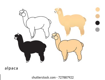 Alpaca Vector Icon Logo