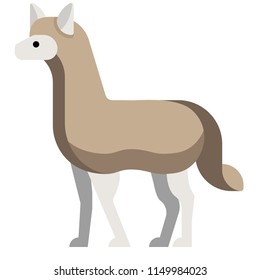 Alpaca vector illustration in flat color design