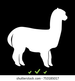 Alpaca white icon .