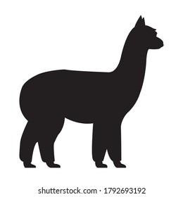 alpacas black icon design vector