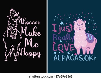 alpacas t shirt design or hoodie design