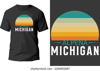 Alpena michigan t shirt deign.