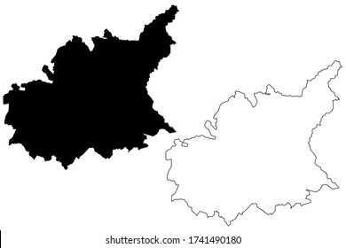 Alpes-de-Haute-Provence Department (France, French Republic, Provence-Alpes-Cote dAzur region) map vector illustration, scribble sketch Alpes de Haute Provence map