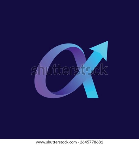 alpha abstract logo modern style
