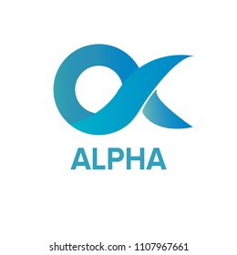 Alpha Aqua Logo Template