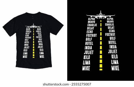 Alpha Bravo Charlie Delat Echo Foxtrot Golf Hotel India Juliet Kilo Lima Mike  T-shirt Design