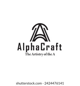Alpha Craft- A letter vector logo