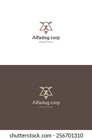 Alpha dog corporation logo teamplate.