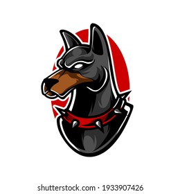 Alpha Dog Head Mascot Logo