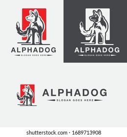 Alpha Dog Logo Templates Vector