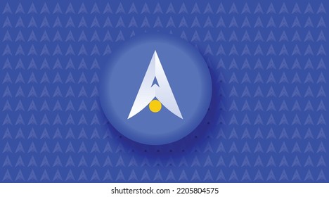 Alpha Finance ALPHA cryptocurrency coin logo and symbol vector illustration. Virtual currency token 3D design svg