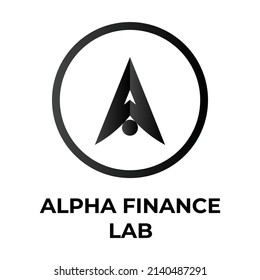 Alpha Finance Lab Cryptocurrency token icon. ALPHA token symbol. Cryptocurrency vector icon. Flat Vector illustration - Vector svg