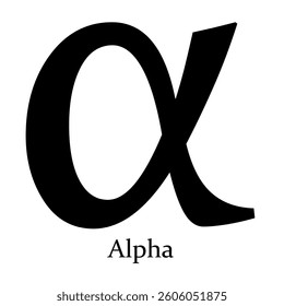 Alpha Greek Symbol Letter vector illustration