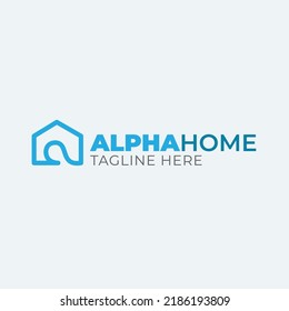 Alpha Home Logo - Blue Logo