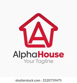 Alpha House Logo Design Template. Good for Business, Agency, Community and Organization