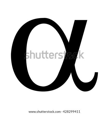 Alpha icon . Vector illustration