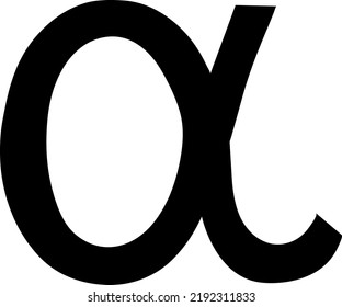 Alpha latin symbol, vector sign, icon on white background..eps
