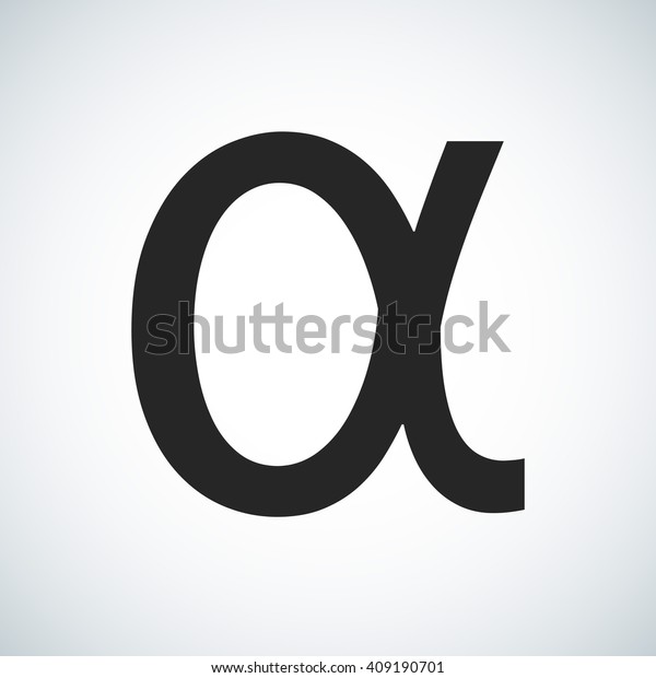 Alpha Latin Symbol Vector Sign Icon Stock Vector (Royalty Free) 409190701