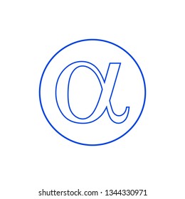 Alpha letter icon