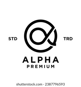 Alpha letter icon design illustration template