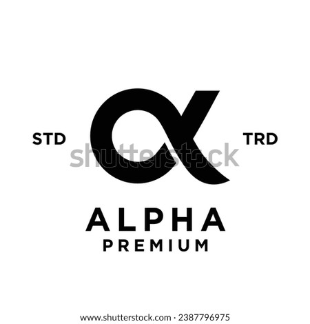 Alpha letter icon design illustration template
