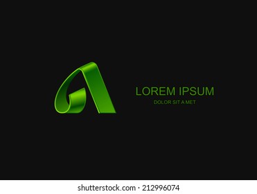 Alpha letter stylized vector, Letter of the alphabet, Vector illustration Eps 10