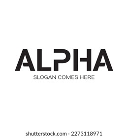 Logotipo alfa en diseño mínimo,Inspiraciones en el diseño del logotipo del vector alfa.Logotipo de la alfombra Alphatypography,letra A Logotipo Alfa Vector de diseño simple,Vector del logotipo Alpha,Plantillas de diseño de logotipos para su empresa,