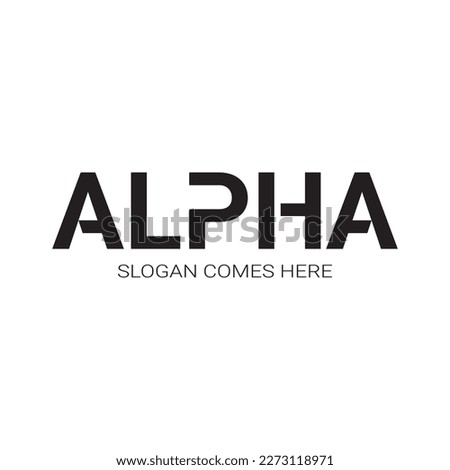 Alpha logo in minimal design,Alpha vector logo design inspirations.Alphatypography logo,letter A Alpha Logo Simple design Vector,Alpha logo vector,Logo Design Templates for your Business,