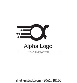 Alpha logo simple design best editalble vector eps 10