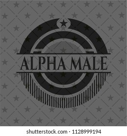 Alpha Male black emblem. Vintage.