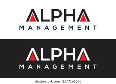 alpha management vector logo design