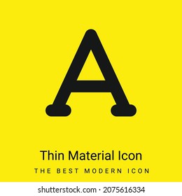 Alpha minimal bright yellow material icon