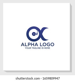 diseño de plantilla de logotipo de música alpha vectorial de logotipo de estudio vectorial