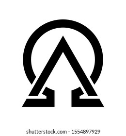 Alpha Omega Logo can be used for company, icon, etc