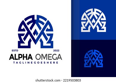 Alpha Omega Logo Design, Logo-Logo-Vektorgrafik, modernes Logo, Logo-Designs für Vektorgrafik-Vorlage