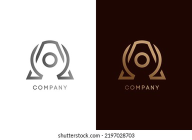 Alpha omega logo design inspiration, vector illustration