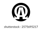 Alpha Omega Symbol, black isolated silhouette