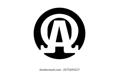 Alpha Omega Symbol, black isolated silhouette
