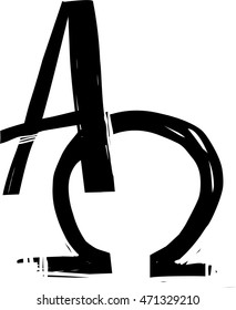 Alpha and Omega vector symbols