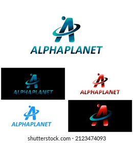 alpha planet logo design fit for your company