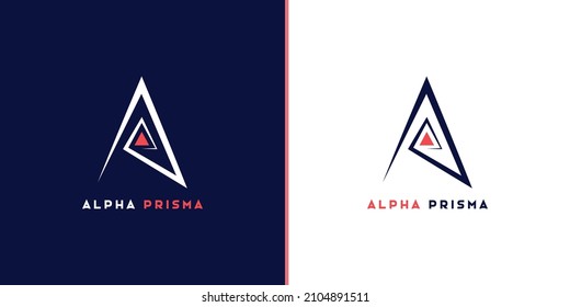 Alpha Prisma Letter A Initial, minimal, geometrical directional logo, Brand template with innovative Abstract design Icon