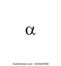 alpha sign black icon isolated white background, for web, app, and presentation 