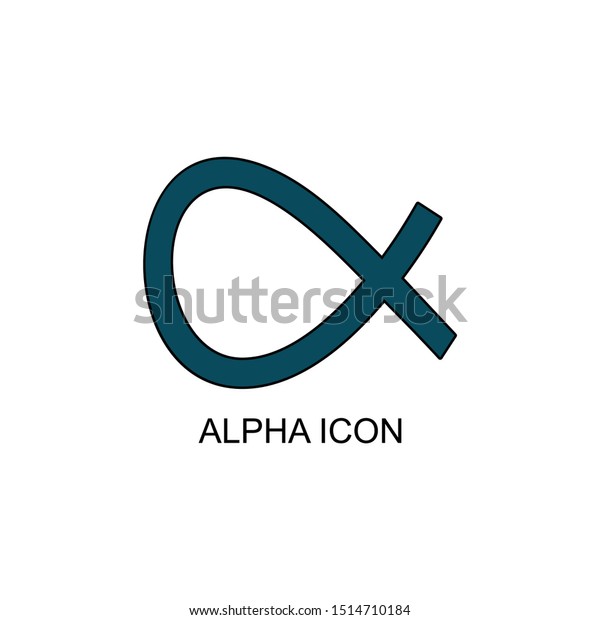 alpha sign icon vector\
iilstration