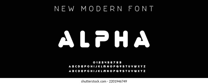 ALPHA Sports minimal tech font letter set. Luxury vector typeface for company. Modern gaming fonts logo design. svg