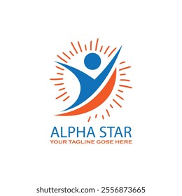 Alpha Star Logo Template Design