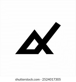 Alpha symbol logo design with geometric concept.