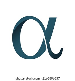 Alpha Symbols Icon Vector On Trendy Design.